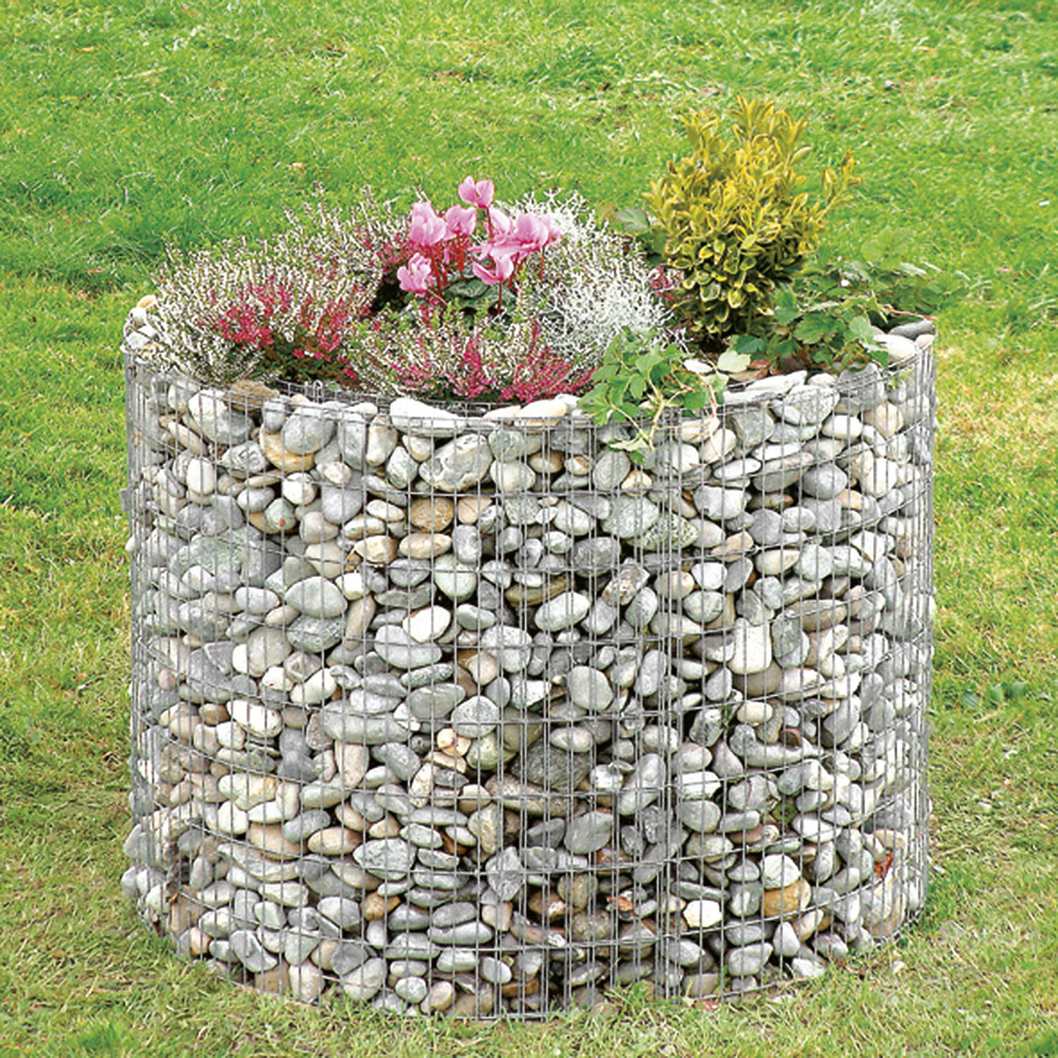 Bellissa Haas Hochbeet bellissa Gabione Ø 126/146 x 80 cm 95569
