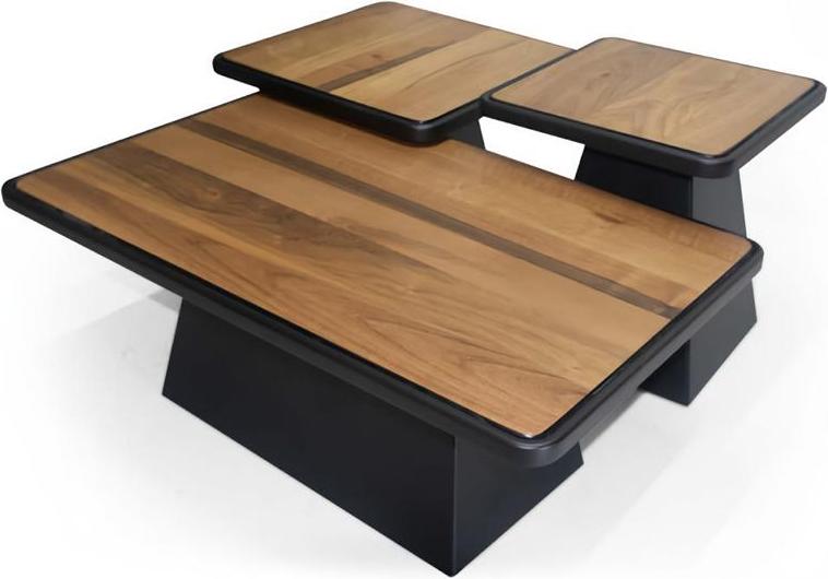 AEA Modernes Couchtisch-Set Wohnzimmer Luxus Möbel 3x Holz Beistelltische Tisch JVM4069424980301