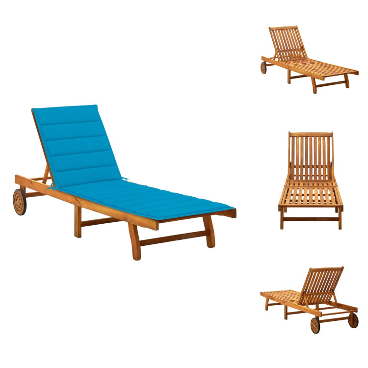 vidaXL Lehátko s vankúšom z masívneho dreva akácie - Lehátka