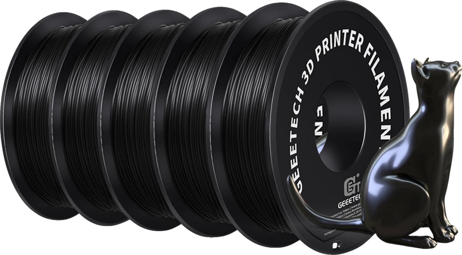 OEM 3D-Drucker-Filament, PLA-Material, seidenähnliches Finish, schwarz 1624