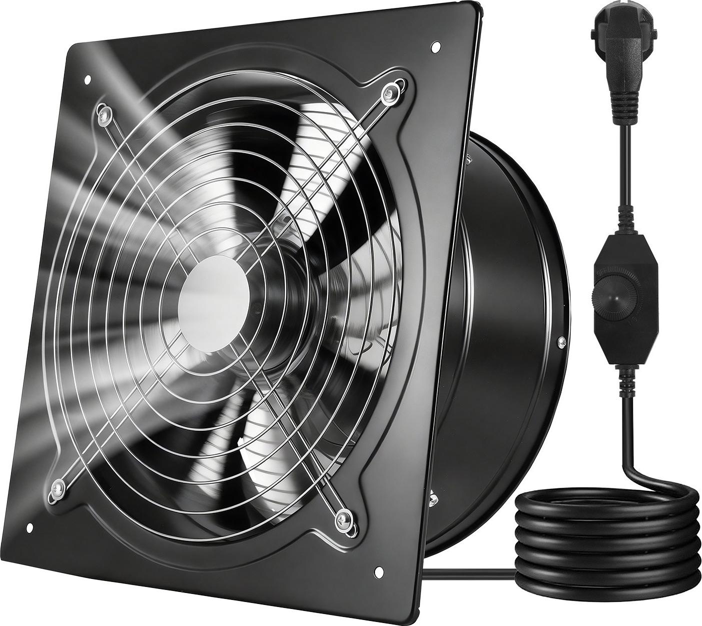 StarTech Abluftventilator Abluftgebläse - Wandventilator - Größe 350 x 350 mm - Luftleistung 2647 m³/h - Drehzahlregelbar - Leistung 70 W - Leise - Für Keller, Garage, Werkstatt, Küche SDKZTFS12INCHTWCT001V2