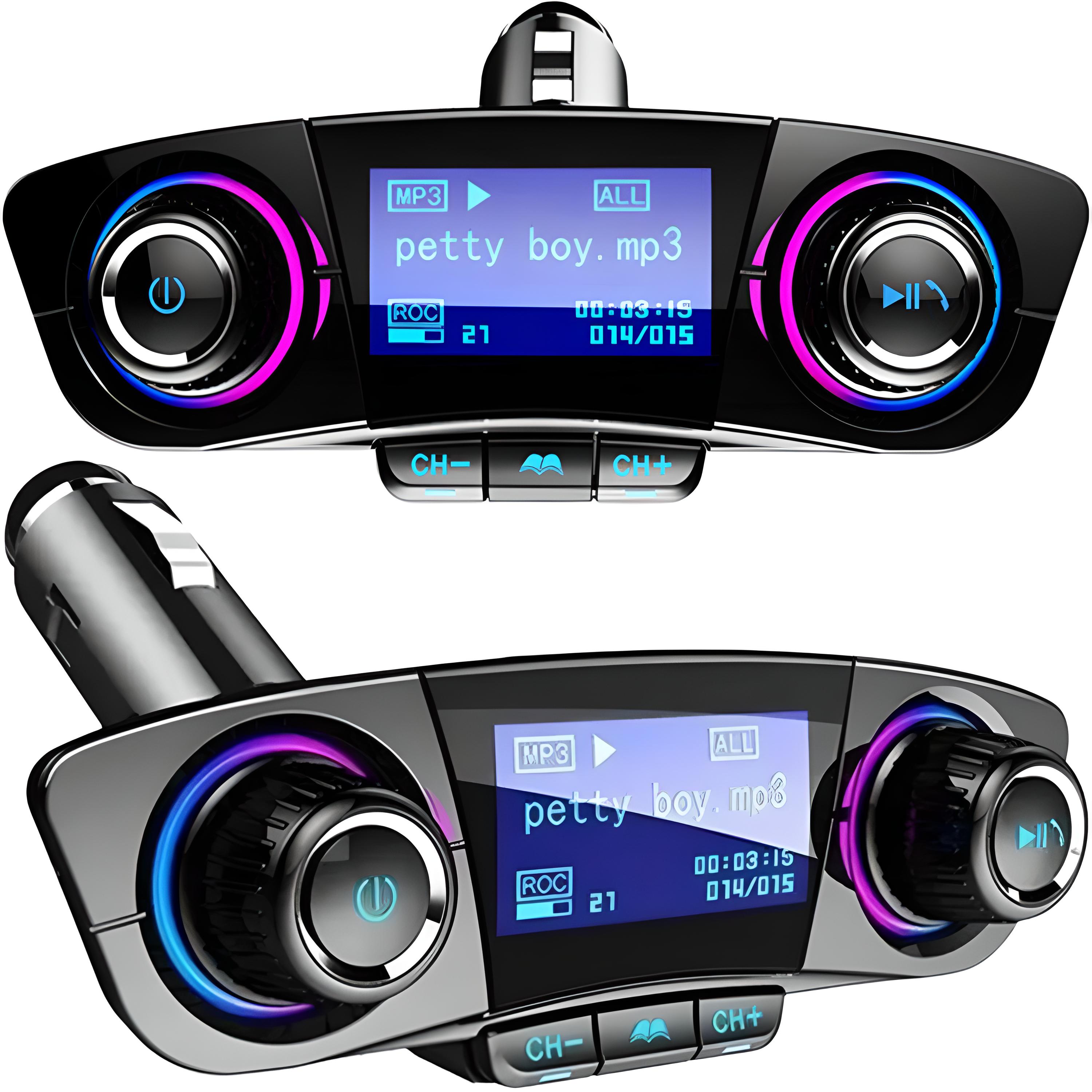 Bluetooth FM Transmitter für Auto, Blaue