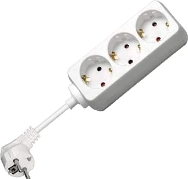 Conny Clever® Steckdosenleiste 1,5 METER (3-fach, mit Kindersicherung, Steckdosen um 45 Grad gedreht, ) Mehrfachsteckdose weiß 880