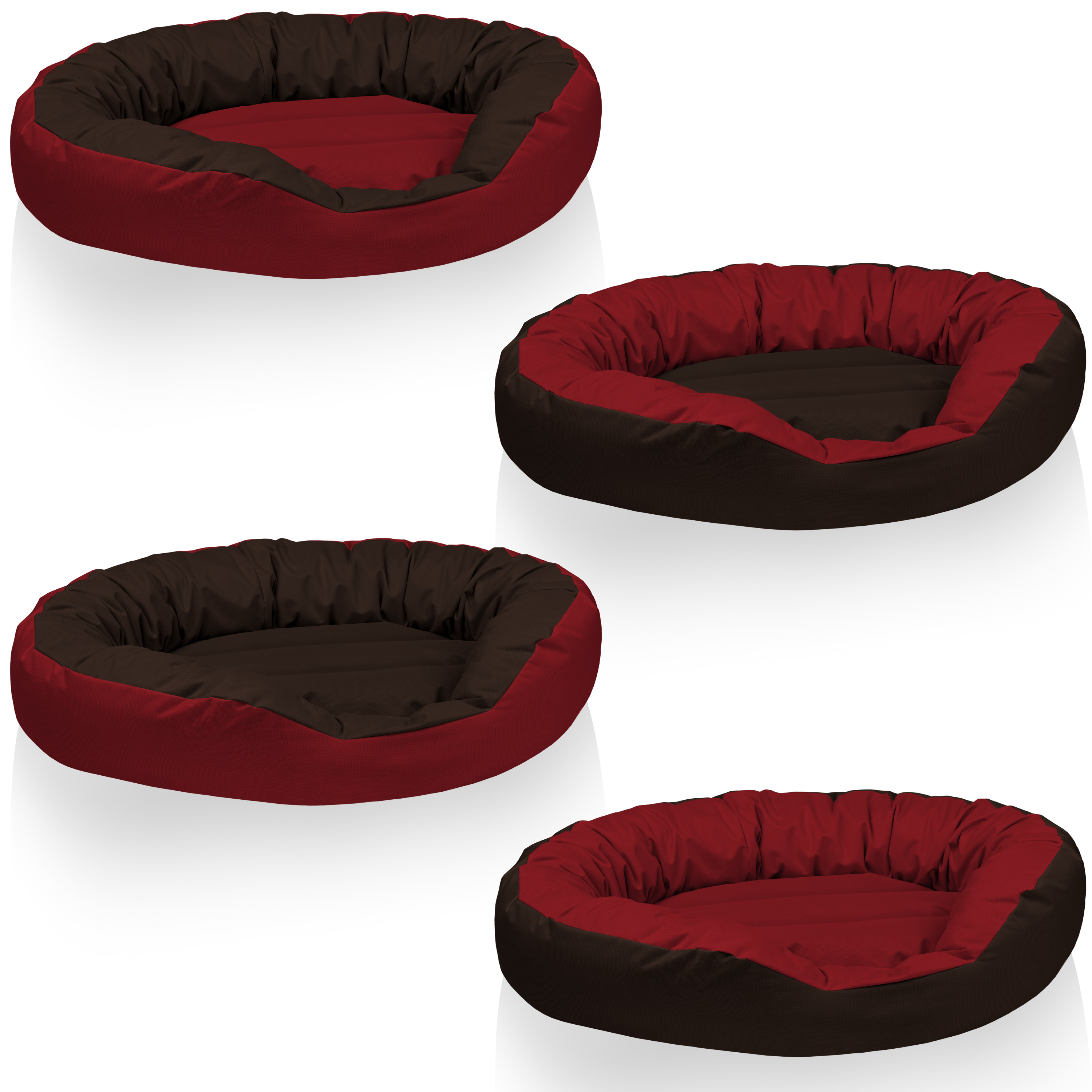 BedDog® Hundebett SUNNY 4in1,L,SULTAN (rot/braun) SUNNY-L-SULTAN