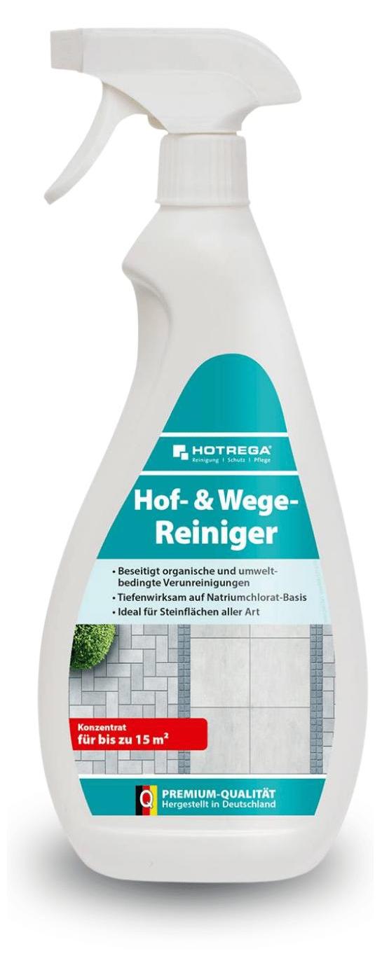 HOTREGA Hof- & Wege-Reiniger 750 ml, Steinreiniger, Terrassenreiniger, Plattenreiniger