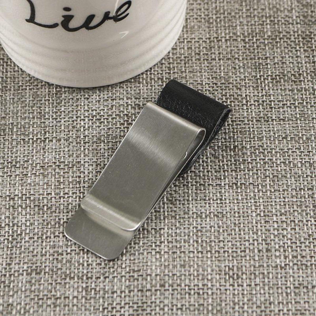 Jumada – Geldklammer – mit – Leder – Geldklammer – Geldscheinhalter – Silber 195645