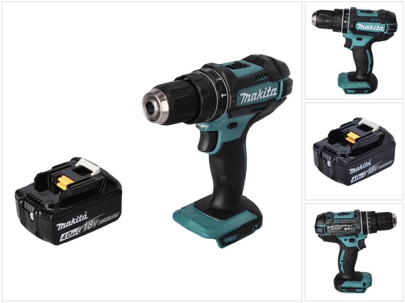 Akumulátorová príklepová vŕtačka Makita DHP 482 M1 18 V 62 Nm + 1x akumulátor 4,0 Ah - bez nabíjačky