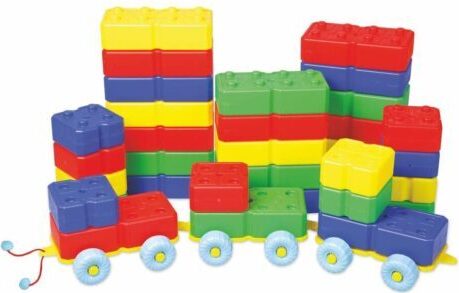 Monkey-Gym kleine Lernblöcke auf Wagen King 40 Stück