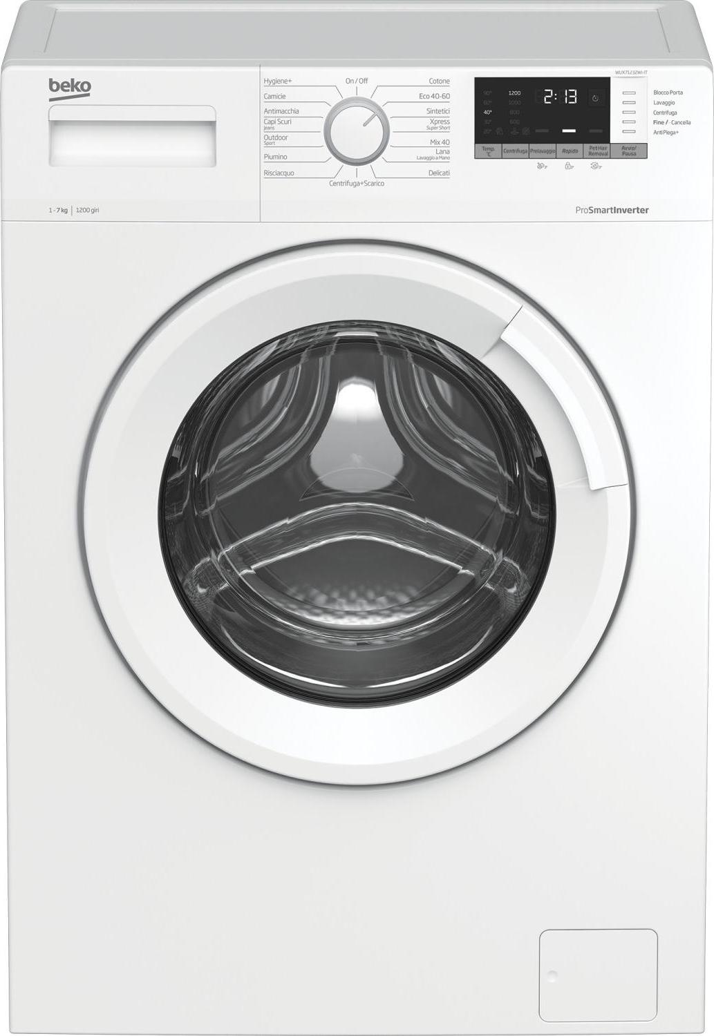 Beko b100 WUX71232WI-IT, Predné plnenie, 7 kg, B, 74 dB, 1200 ot/min, D
