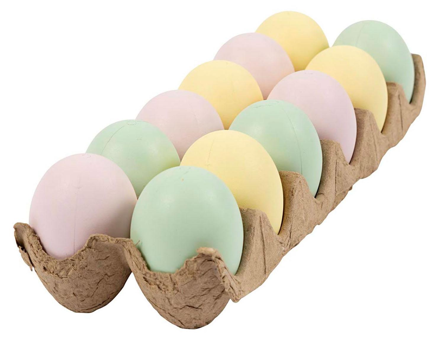 Creativ Company CC Plastikeier 8 cm Pastellfarben 12 Stück 51020