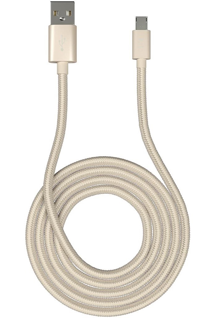 Prémiový dátový/nabíjací kábel Micro-USB Gold pre mobilný telefón/tablet
