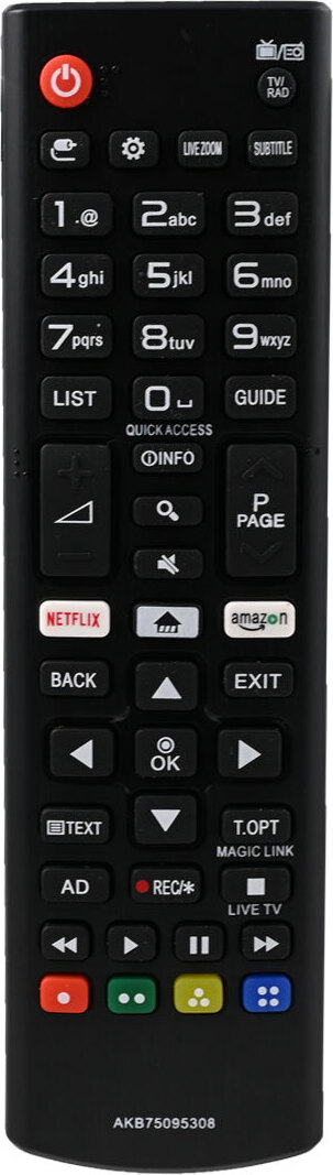 azurano Fernbedienung für LG AKB75095308 für LG Smart TV Netflix & Amazon Video Direkttasten