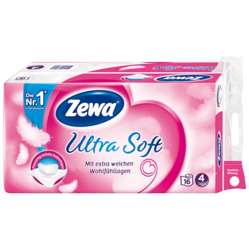 Zewa ultra soft WC Toilettenpapier Extra Weich 4 Lagig Vorratspack 48 Rollen 