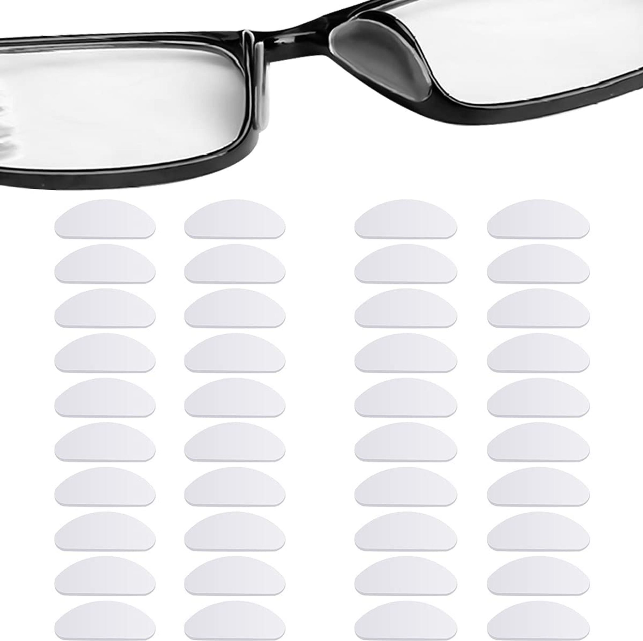 20 Paar Nasenpads Silikon, Selbstklebende Dünne Rutschfeste Nasenpads Brille, Anti-Rutsch Brille Nasen Pad, Brillenpolster Nase Weiche Brillenpads