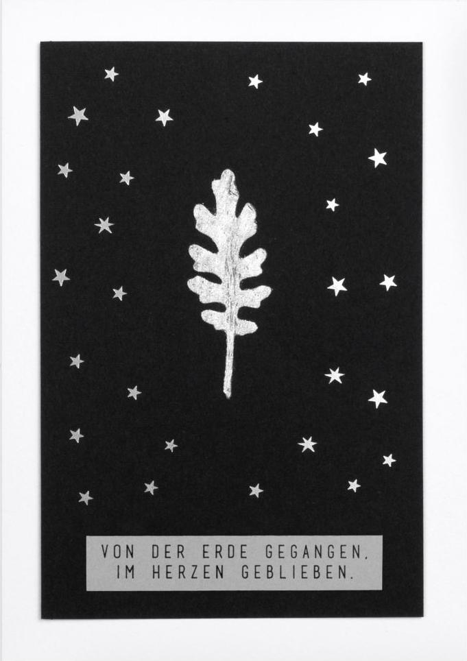 räder Kondolenz Glanzblätterkarte "Von der Erde" 17820