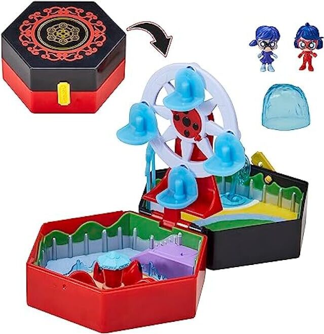 Jazwares Miraculous Spielfigur Ladybug Marienkfer und Cat Noir Chibi Freizeitpark Figur