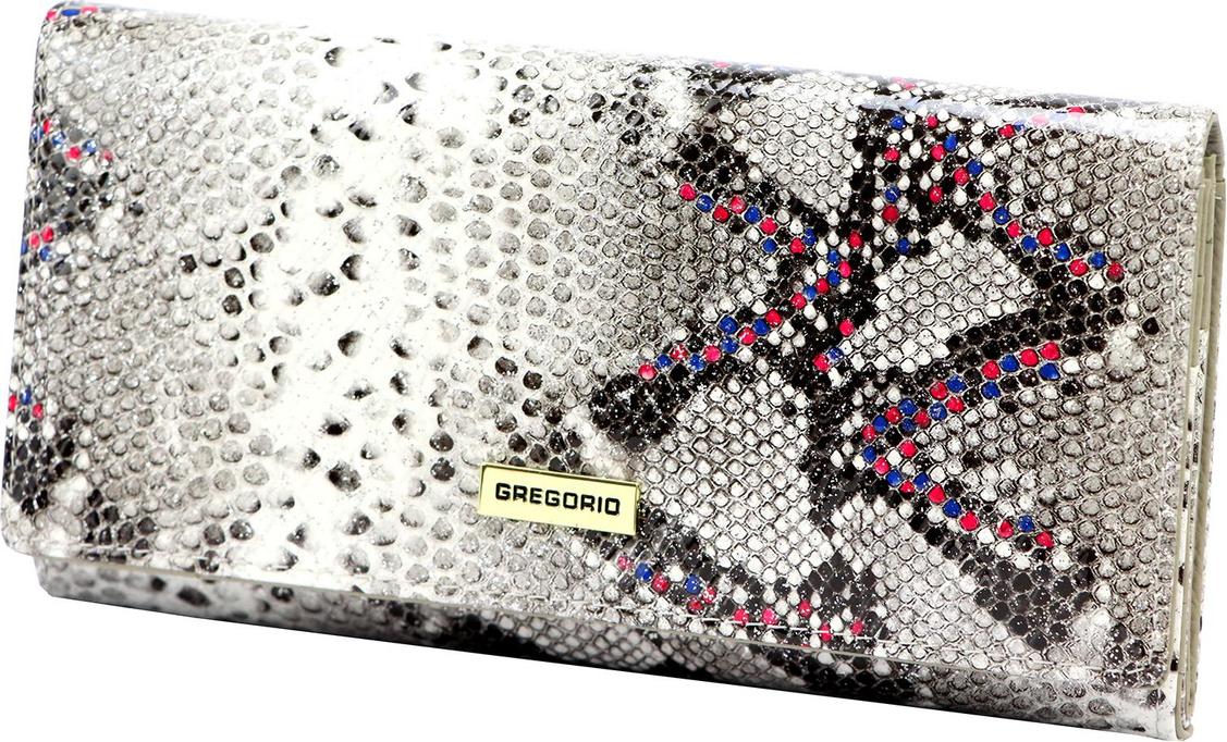 Klassische große Gregorio-Geldbörse aus Leder für Damen