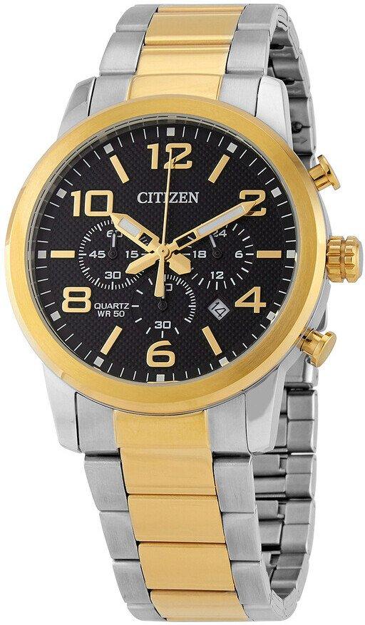 Citizen AN8054-50E Herren-Armbanduhr, Gold / Edelstahl-Gehäuse, Metall-Armband