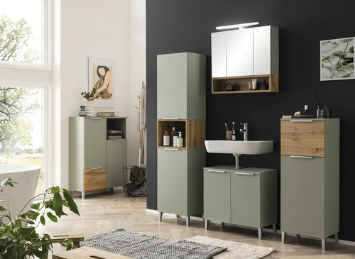 Hochschrank Möbelpartner Smilla BxHxT 40.2x175.5x31.9 cm pistazie-eiche 154225