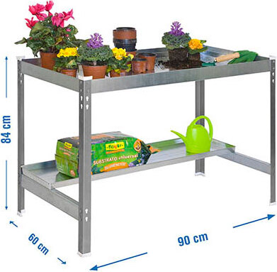 Simonrack Pflanztisch SIMONGARDEN silber 90,0 x 60,0 x 84,0 cm
