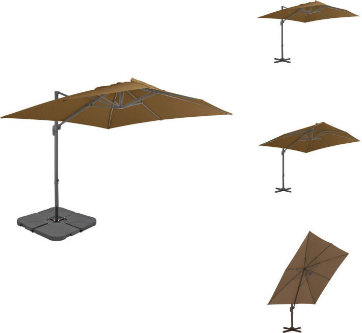 vidaXL Sonnenschirm mit Schirmständer Taupe - Sonnenschirme & Sonnenschutze