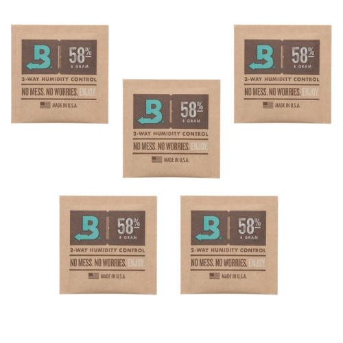 Boveda Feuchtigkeitsregler 58% – Größe 4 für bis zu 15g Kräuter (5er Pack)