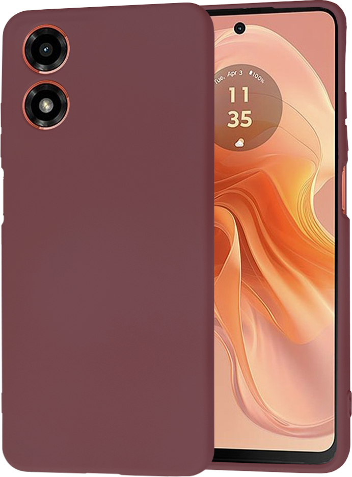 Techsuit Soft Flex zadný kryt pre Motorola Moto G04 / G04s / Motorola Moto E14 - Plum Red