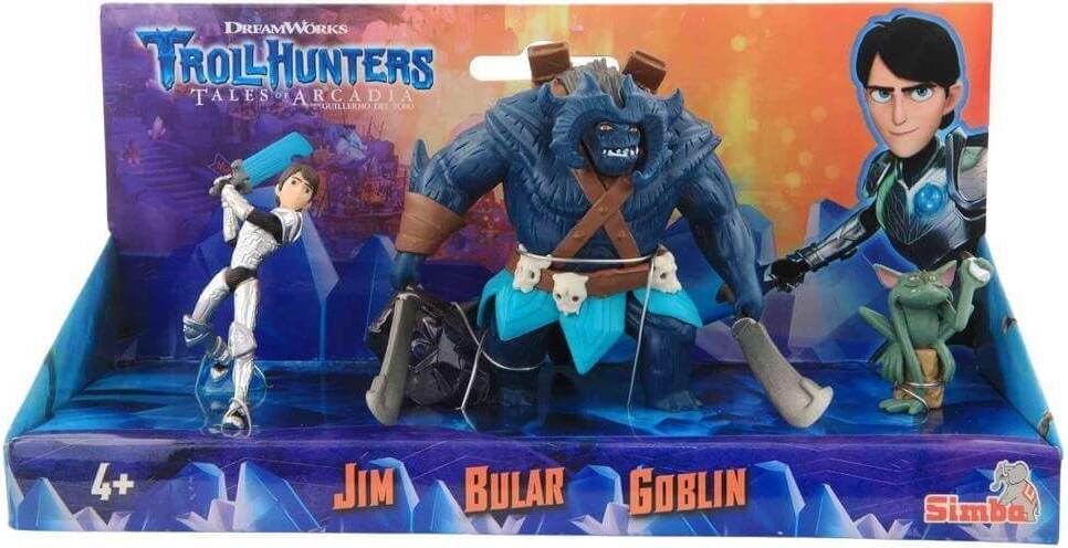 Simba Trollhunters – Set 3 Personaggi: Jim, Bular E Goblin – Action Figure Da Collezione