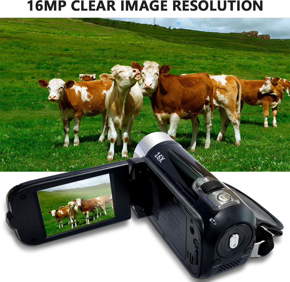 Videocamera 4K 48MP Con Schermo Ruotabile 2,7 Pollici - Registratore Digitale, Zoom 16X, USB Per Computer, Ideale Per Video E Foto HD