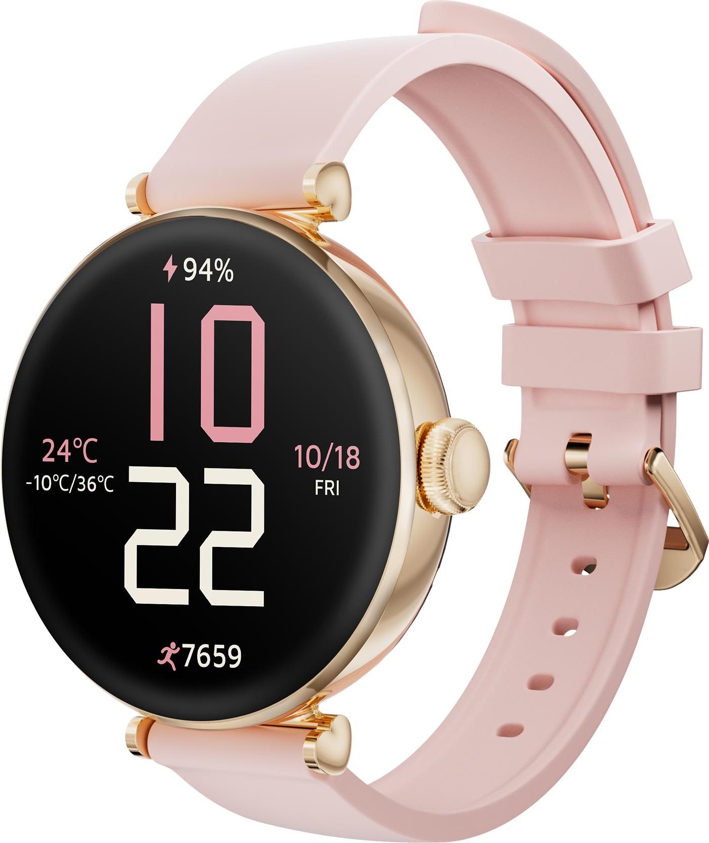 KIESLECT Pura Gold Smartwatch - Elegantný dámsky štýl s viac ako 100 športovými režimami