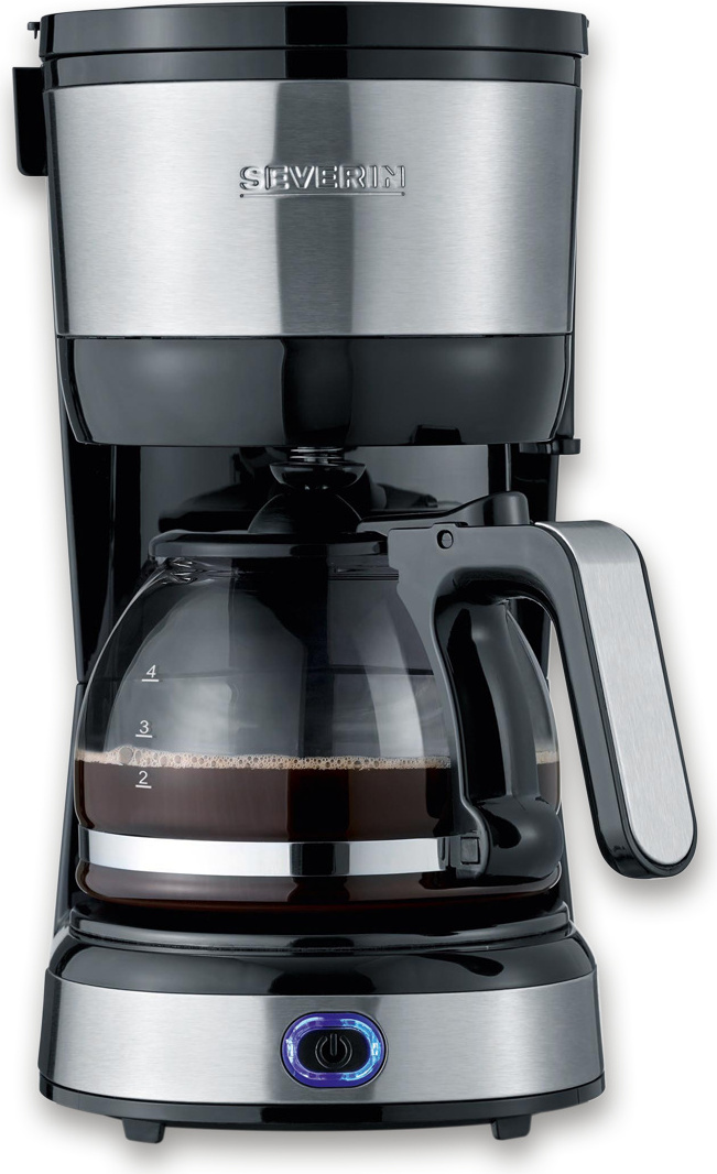 Filterkaffeemaschine Kaffemaschine SEVERIN KA 4808 750 W 4 Tassen Wasserstandanz KA 4808 aus Edelstahl, gebürstetschwarzsilber Kaffeemaschine Mit Glaskanne Kaffeemaschine Filterkaffee Kaffeezubereiter Filterkaffeemaschine Kaffeemaschine Mit Timer 4808000