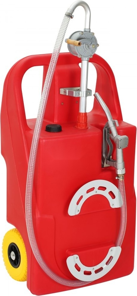 Palivový vozík, 25 galónov, prenosná nádrž na plyn a naftu na kolieskach - ručné čerpadlo