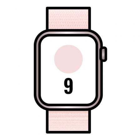 Apple Watch Series 9/ GPS/ Cellular/ 41 mm/ Caja de Aluminio Rosa/ Correa Deportiva Loop Rosa Claro