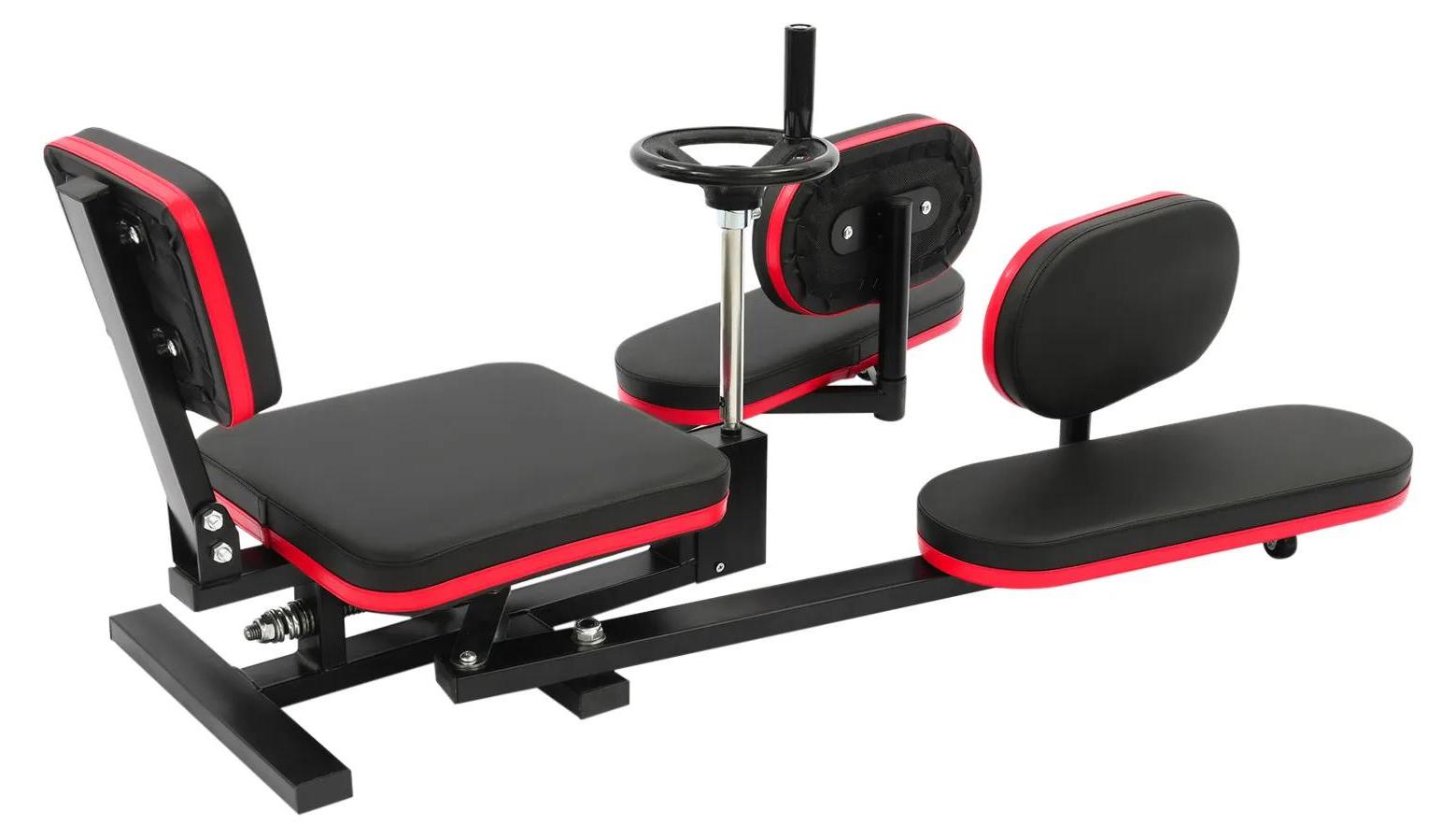 StarTech Beinstretching Gerät - Split Trainer - Flexibilitätstraining - Hüftadduktoren Oberschenkel Rückseite - 360° Rollen - Bodenschutz - Tragbar für Home Gym - Schwarz