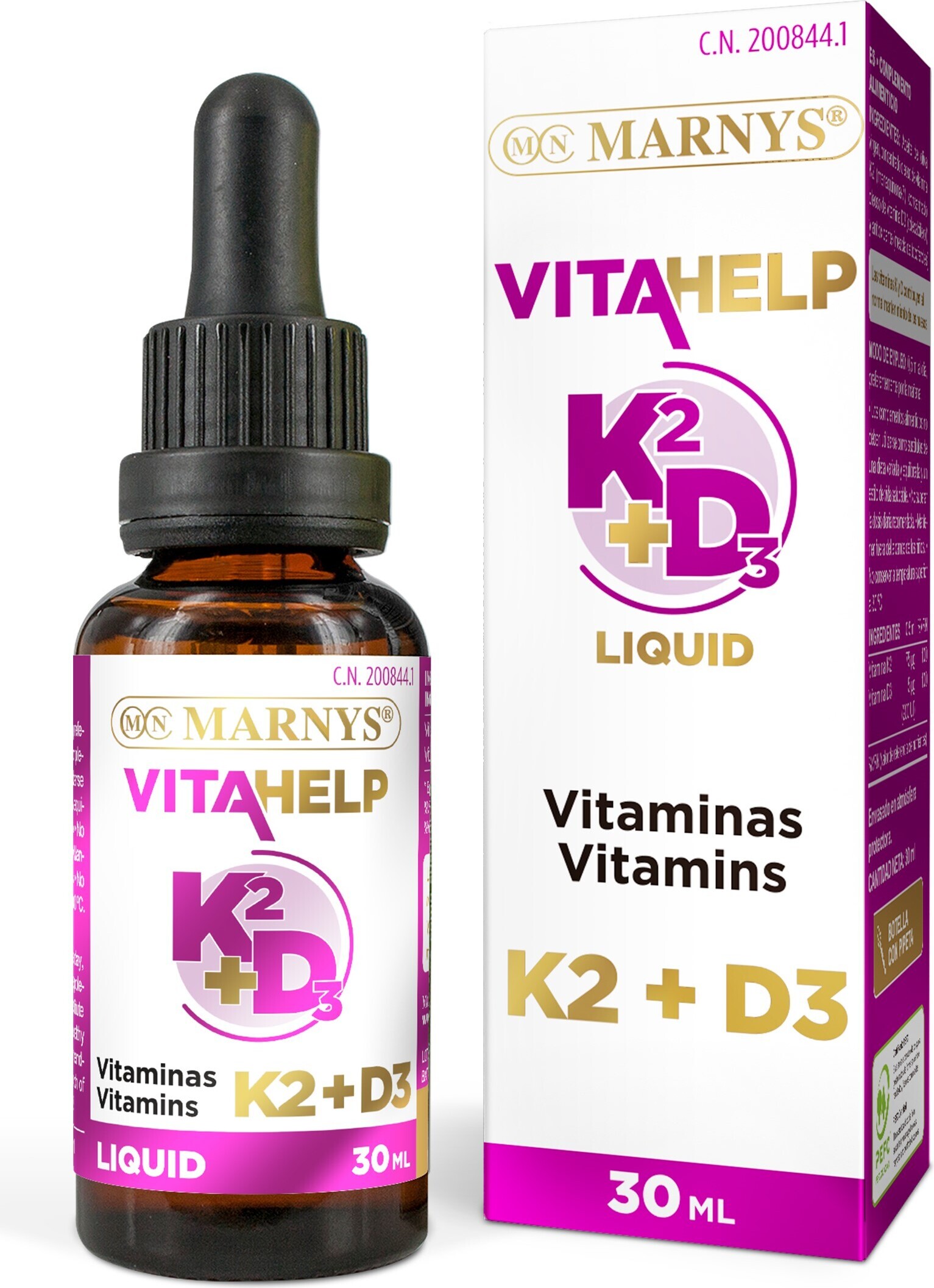 MARNYS® Liquid Vitamin K2 und D3 für Knochengesundheit und Durchblutung 30 ml