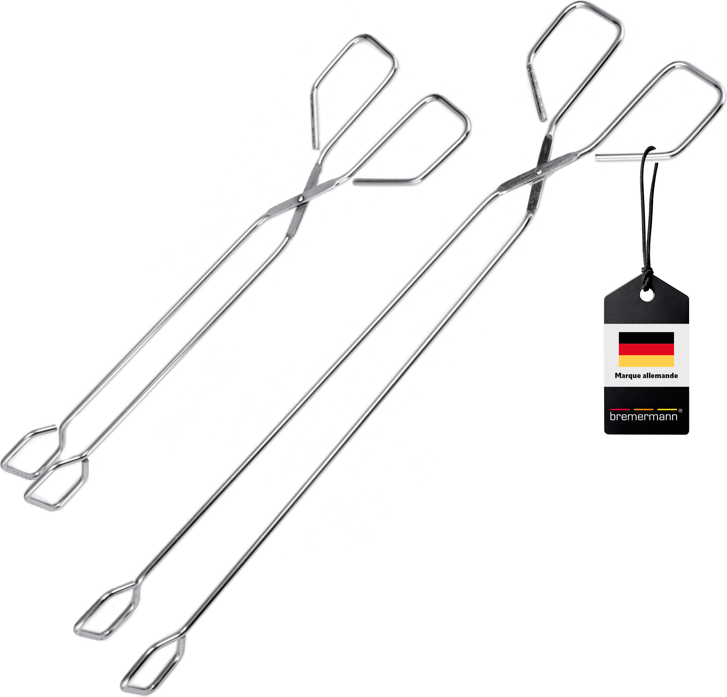 Pince à Barbecue En Acier Inoxydable, Poignée Anti-chaleur, Design Ergonomique – Argent