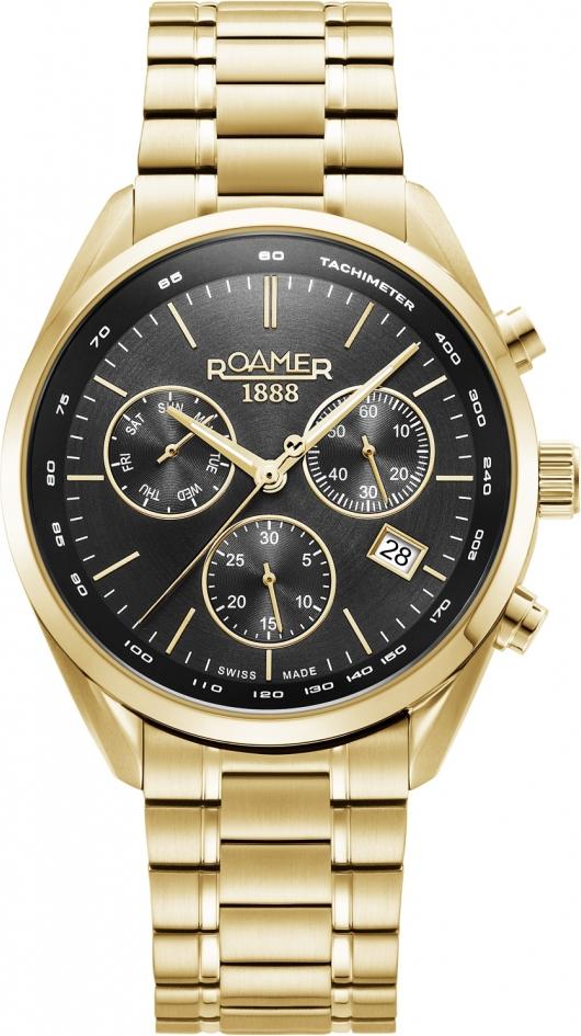 Herrenuhr ROAMER 993819 48 85 20 Gold Sportuhr zum Schwimmen