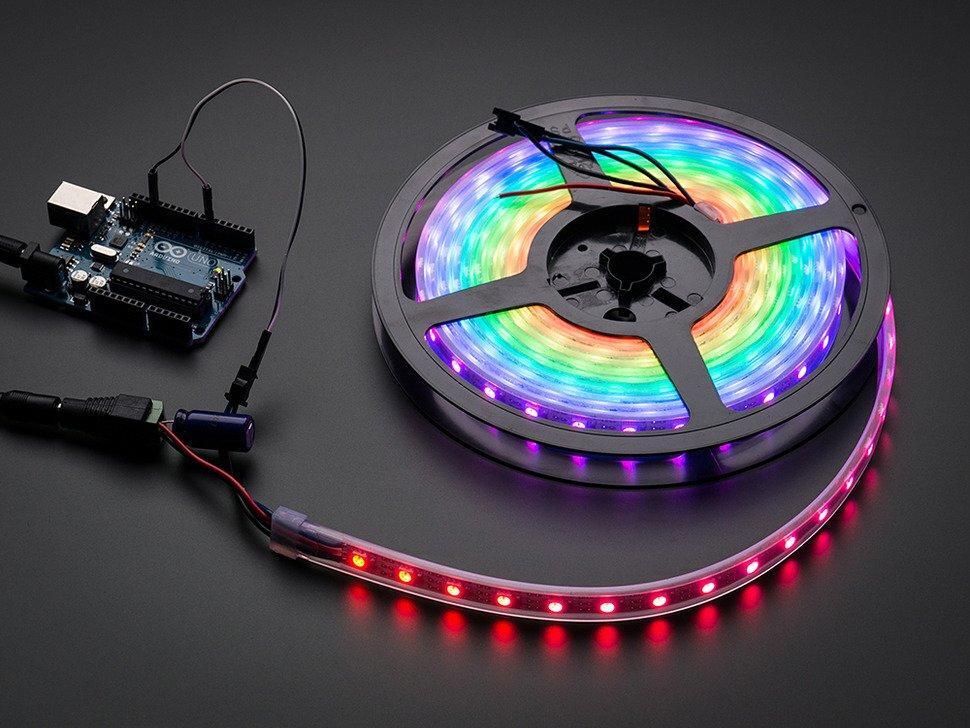 Adafruit NeoPixel Digital RGB LED Streifen - 60 LED, schwarze Leiterbahn, 4m 1461