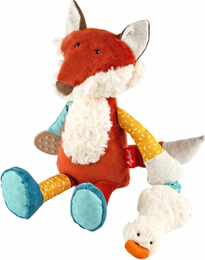sigikid PlayQ Aktiv-Fuchs Yellow, Kuscheltier, Babyspielzeug, Greifspielzeug, Spielzeug, Polyester, 43223