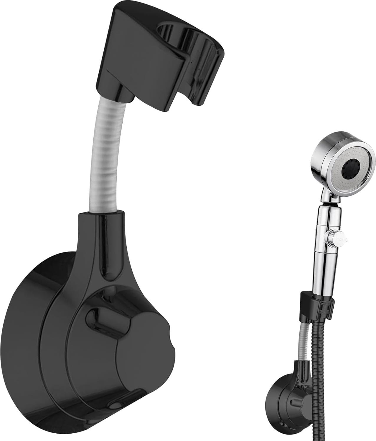 OEM Handbrausehalter – Duschkopfhalter – Duschhalterung – Duschhalter – Duschkopfhalterung – Duschkopfhalter – 360° drehbar – Duschkopfhalter ohne Bohren – für Handbrausen, Badezimmer, Hotels – schwarz – 165 × 69 mm 2026