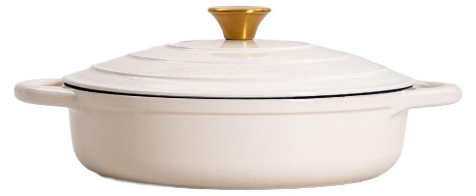 HOMLA Topf ANDREAS beige flach, 28 cm 2,5 l