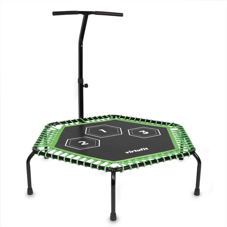 VirtuFit Fitness trampolína Pro s držadlom Čierna 127 cm