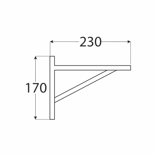 Velano Regalhalter 230x170mm Regalträger Regalwinkel Wandkonsole Holzkonsole aus Holz