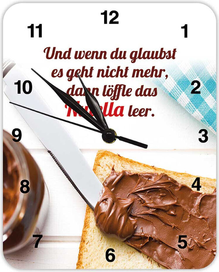 Blechwaren Fabrik Braunschweig Gmbh Wenn Du denkst es geht nicht mehr - Schokolade - Wanduhr aus Blech 20 x 25 cm KU32