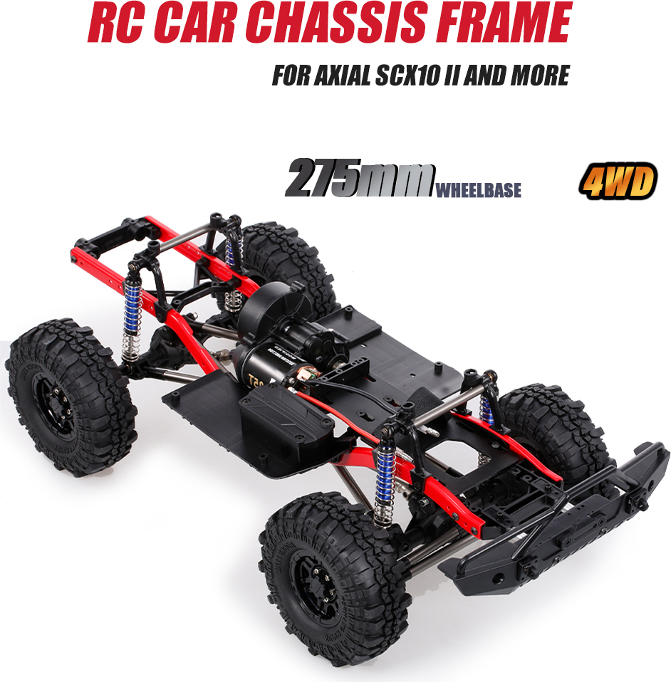 GoolRC AUSTAR A2X-313C RC-Fahrgestell mit Reifen 275 mm / 10,8 Zoll Radstand Fahrgestellrahmen 540 35T Motor f¹r 1/10 RC Crawler Car Axial SCX10 II RC Car