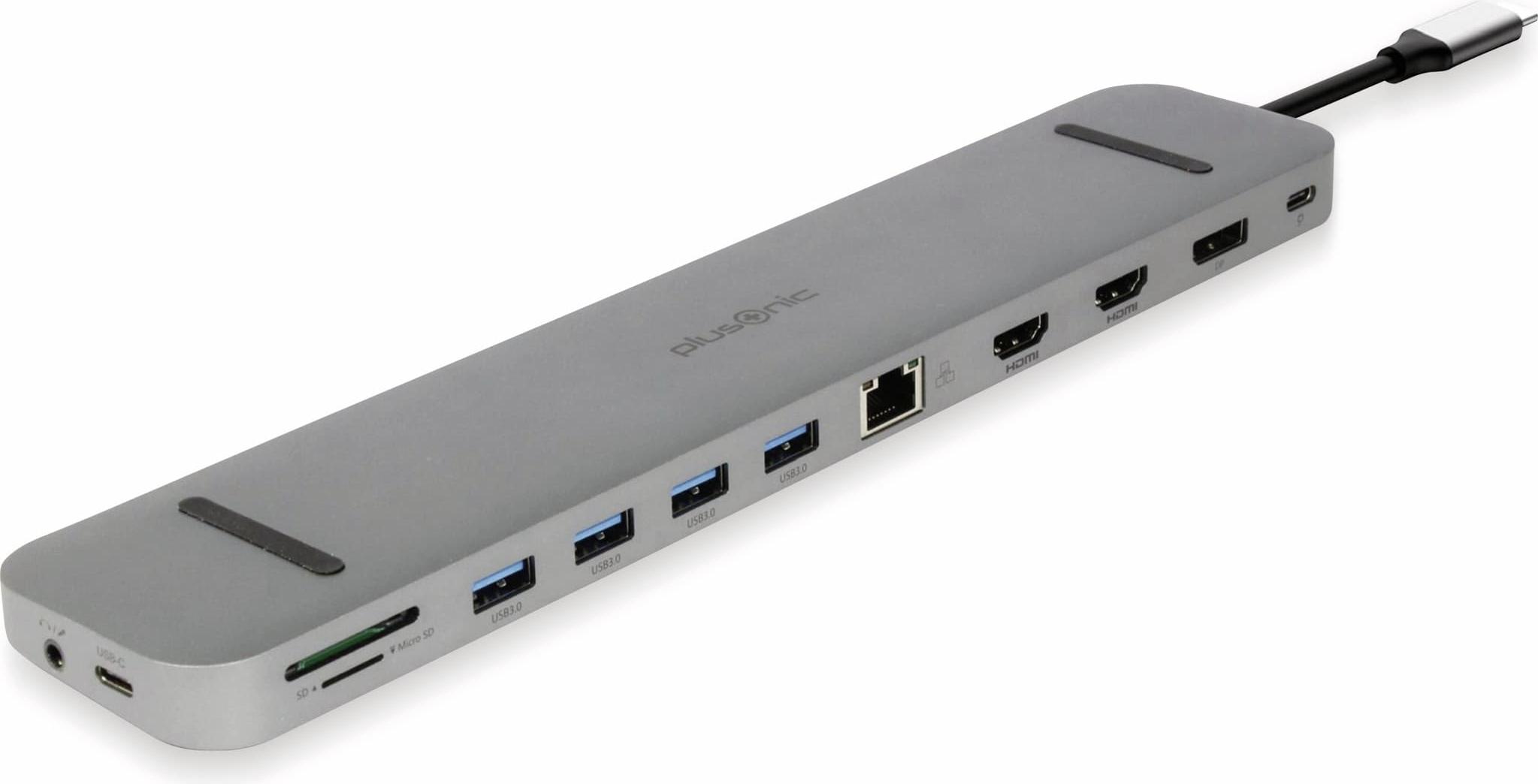 ALLNET PSUC2501, USB 3.2 Gen 1 (3.1 Gen 1) Type-C, 100 W, Šedá, Microsd (transflash), SD, 3.5mm, DisplayPort, HDMI, RJ-45, USB 3.2 Gen 1 (3.1 Gen 1) Type-A, USB 3.2 Gen 1 (3.1 Gen 1) Type-C, USB