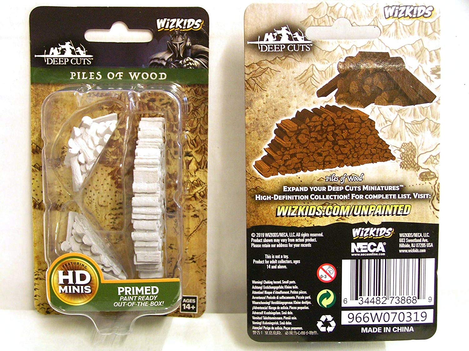WizKids Deep Cuts – Unbemalte Miniaturen – Holzstapel