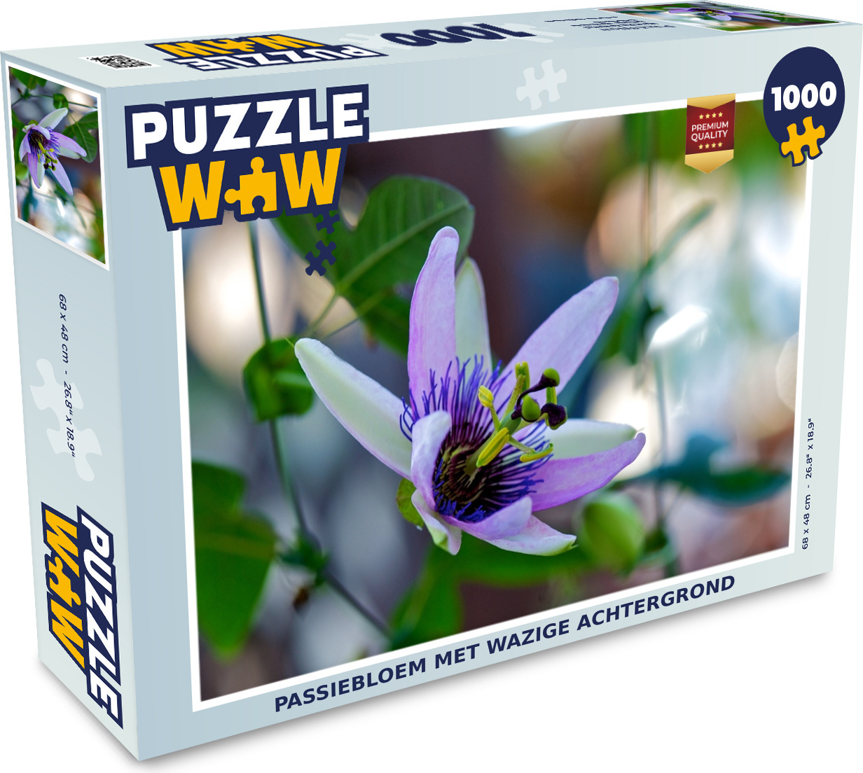 MuchoWow® Puzzle 1000 Teile Passionsblume mit unscharfem Hintergrund - Erwachsene - Rätsel 136|51130648