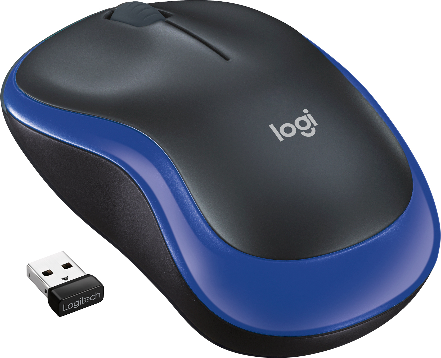Logitech M185 - Maus - optisch - kabellos - 2.4 GHz - kabelloser Empfnger (USB) 910-002236
