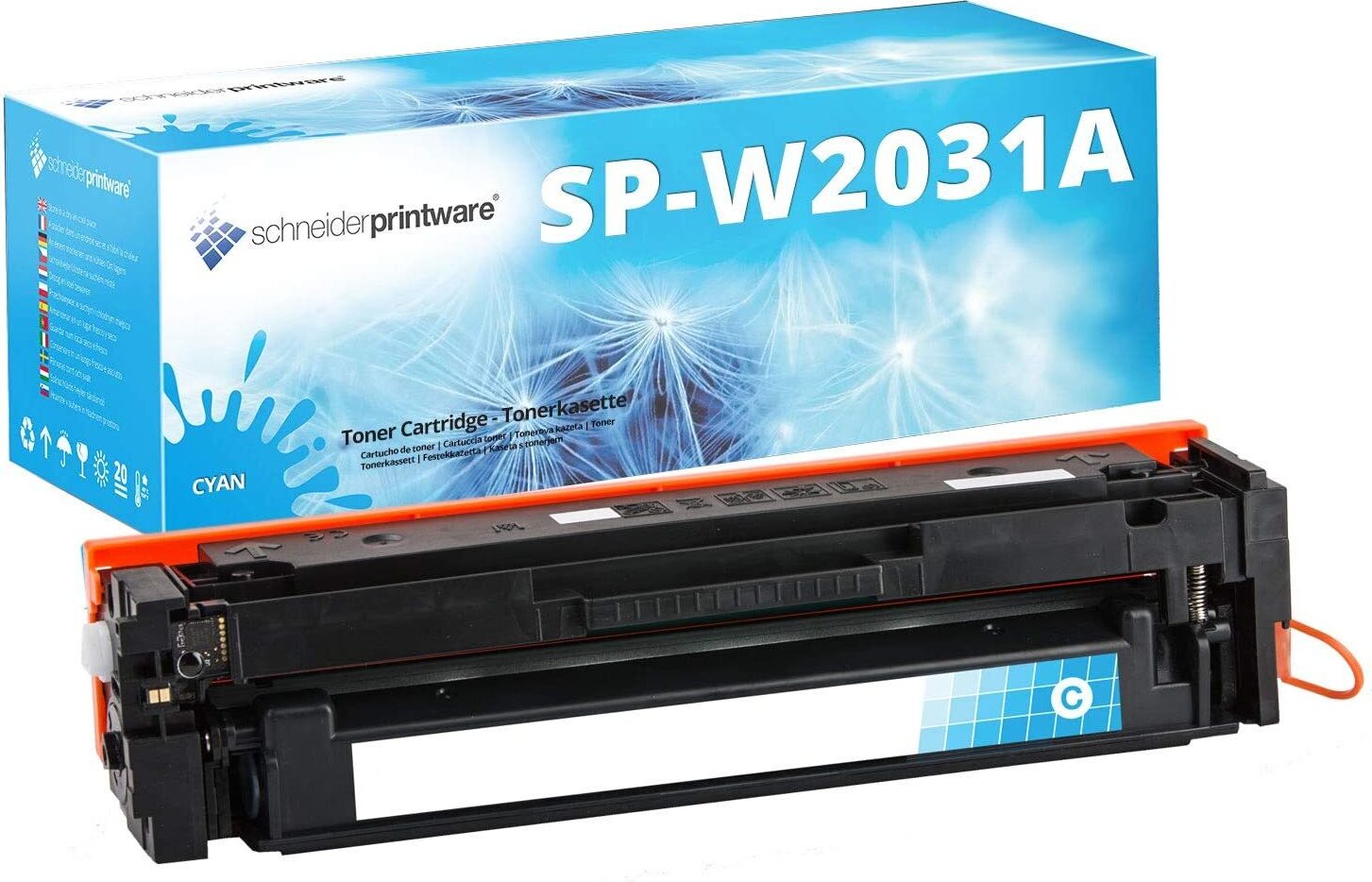 Schneiderprintware Recycelt Fachgerecht HP 415A W2031A Toner MIT CHIP Cyan